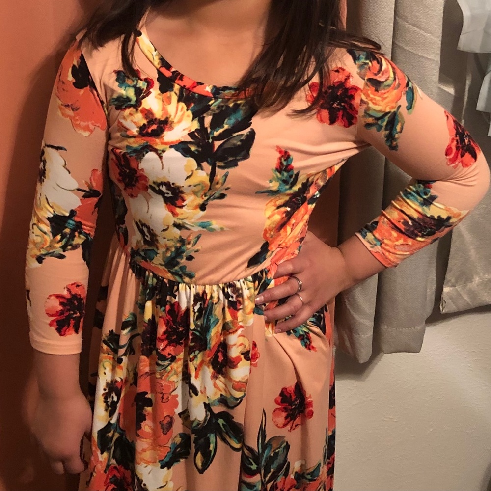 Reborn J Floral Maxi Dress Peach Size L